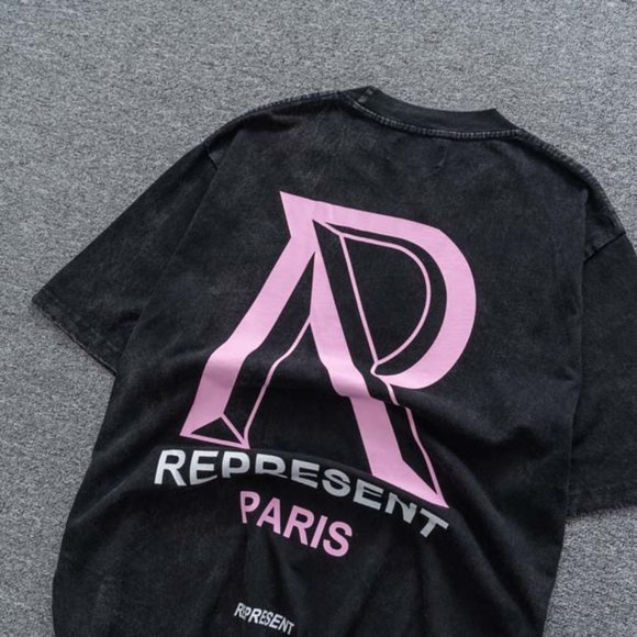 Represent Paris Pink Logo Print Short Sleeves - Picture 3 of 9